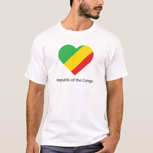 Camiseta Eu amo a República do Congo (Frente)