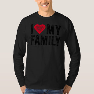 Camiseta Eu Amo A Reunião Familiar Familiar Familiares