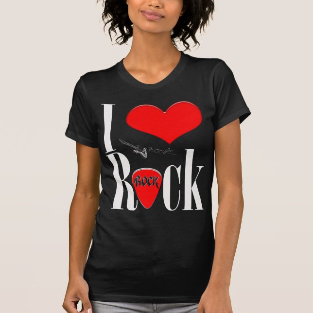 Camiseta Eu amo a rocha (Frente)