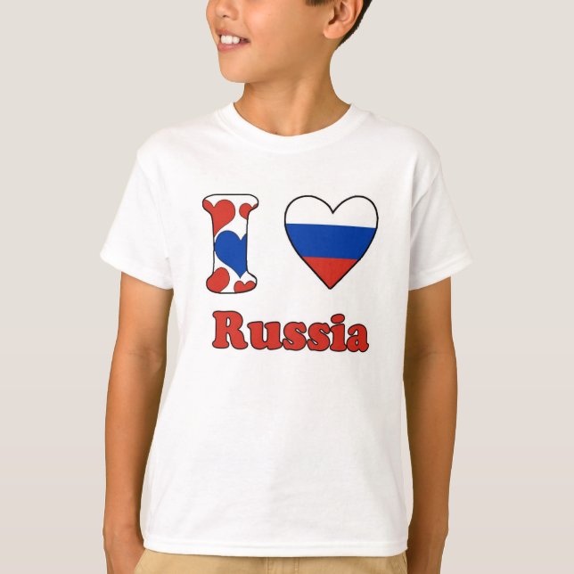 Camiseta Eu amo a Rússia (Frente)
