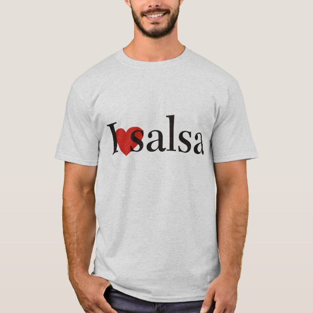Camiseta Eu amo a salsa (Frente)