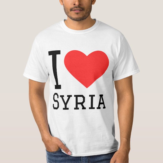 Camiseta Eu amo a Síria (Frente)
