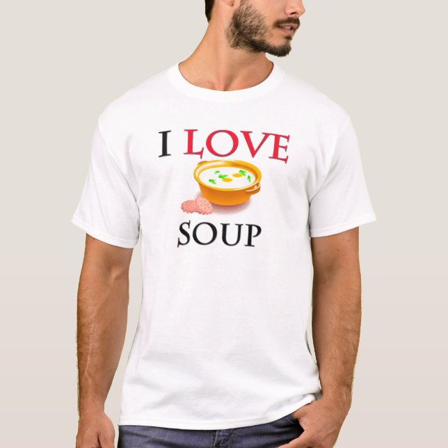 Camiseta Eu amo a sopa (Frente)