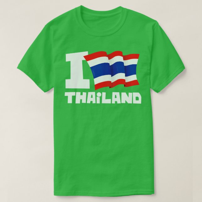 Camiseta Eu amo a Tailândia 2 (Frente do Design)