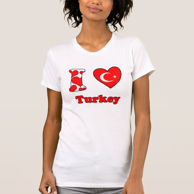 Camiseta Eu amo a Turquia (Frente)
