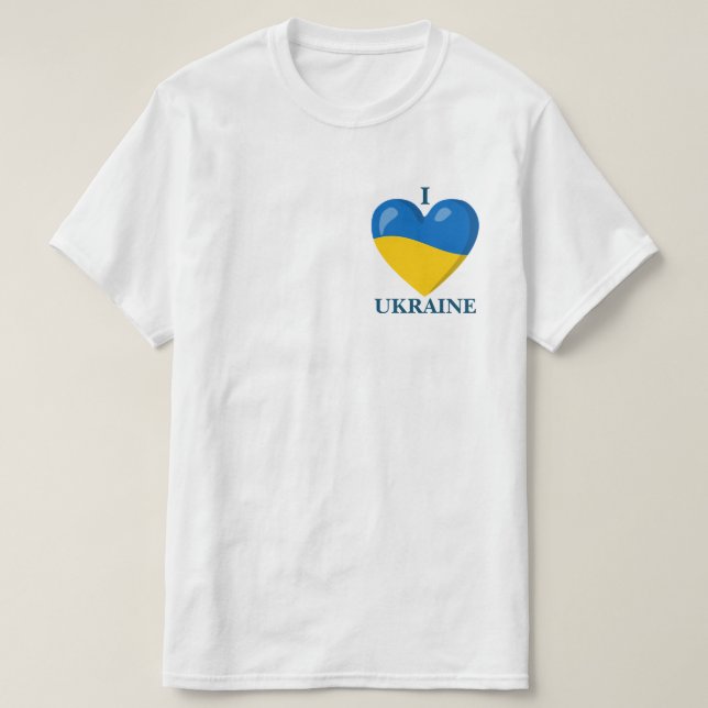 Camiseta Eu amo a Ucrânia (Frente do Design)