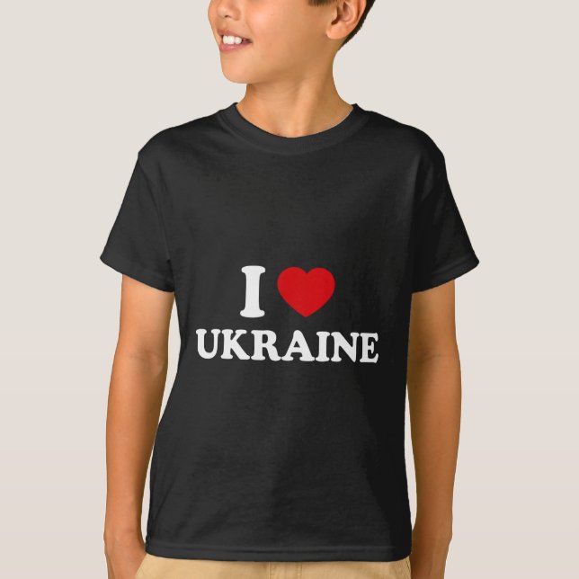 Camiseta Eu Amo a Ucrânia 2  (Frente)