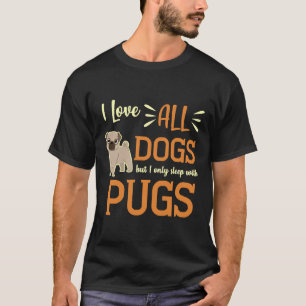 Camiseta Eu amo a vida de Pug cachorro animal de estimação