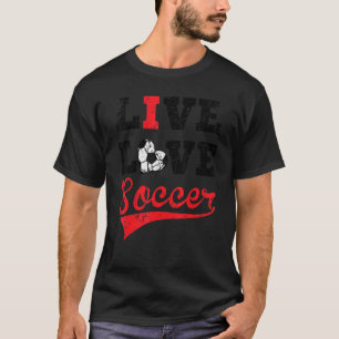 Camiseta Eu Amo A Vintagem Vermelha Do Futebol
