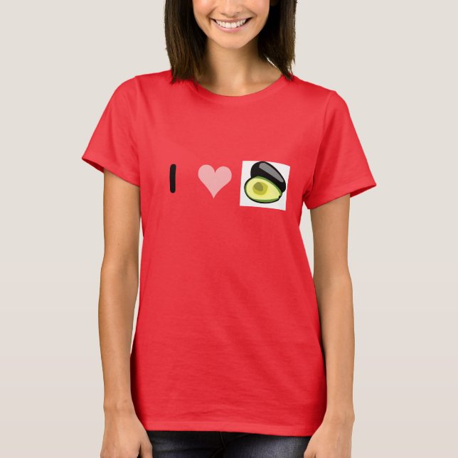 Camiseta Eu amo abacates (Frente)