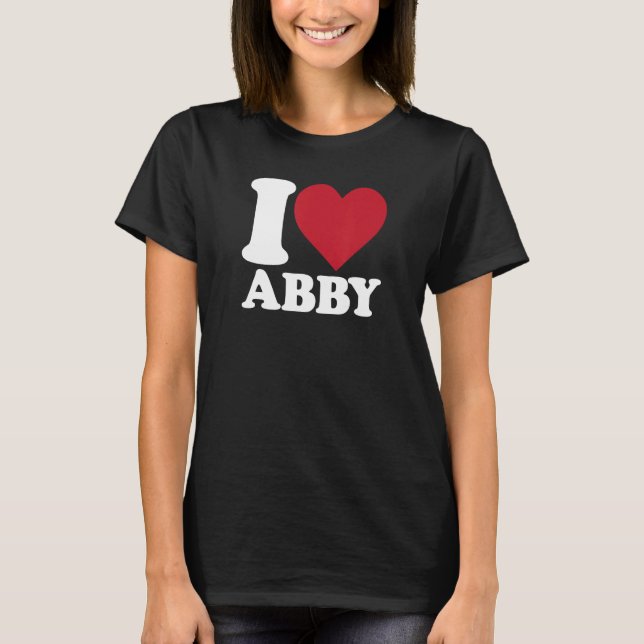 Camiseta Eu amo Abby - Eu coração Abby (Frente)