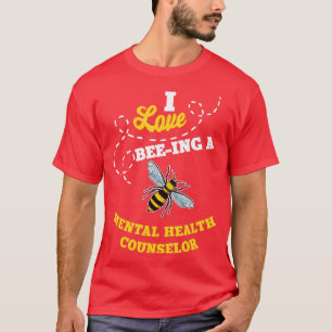 Camiseta Eu Amo Abelhas Em Um Conselheiro De Saúde Mental A