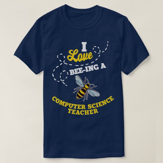 Camiseta Eu Amo Abelhas Em Uma Professora De Ciência Da Com (Frente do Design)