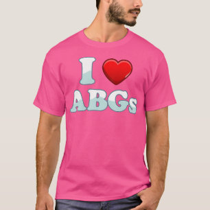 Camiseta Eu Amo Abgs Heart Engraçado Casal Abg Dia de os na