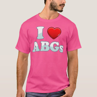 Camiseta Eu Amo Abgs Heart Engraçado Casal Abg Dia de os na