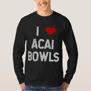 Camiseta Eu Amo Acai Bowls Fruta Diversão Vegan Vegetarian