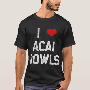 Camiseta Eu Amo Acai Bowls Fruta Diversão Vegan Vegetarian