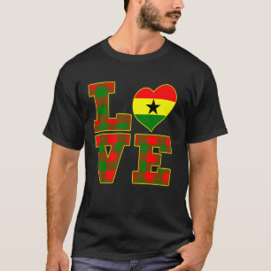 Camiseta Eu Amo Accra Orgulhoso Gana Eu Amo Gana Flag Heade