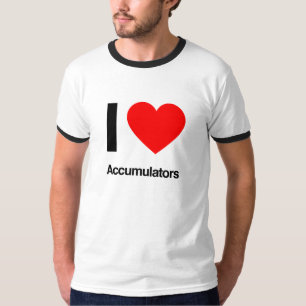 Camiseta eu amo acumuladores