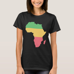 Camiseta Eu Amo África Continente Colorido Rosta