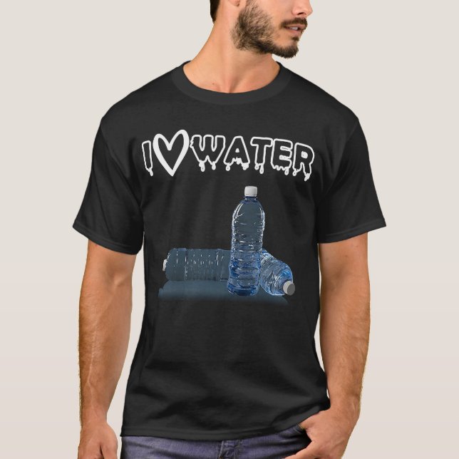 Camiseta Eu Amo Água H2O Água (Frente)