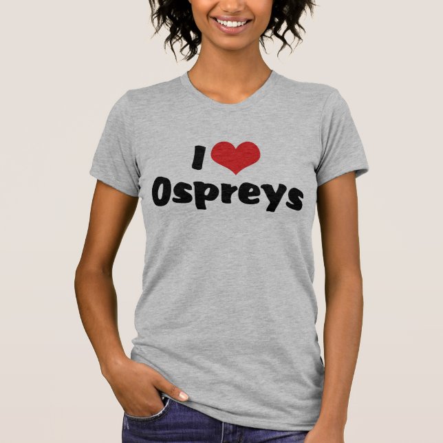 Camiseta Eu Amo Águia-pescadora do Coração (Frente)