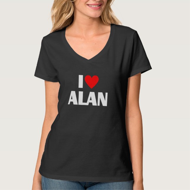 Camiseta Eu amo Alan I Heart Alan (Frente)