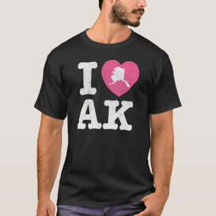 Camiseta Eu Amo Alasca Vida Selvagem Alasca Aurora Boreal