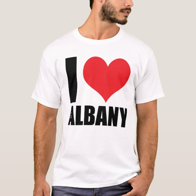 Camiseta Eu amo Albany (Frente)