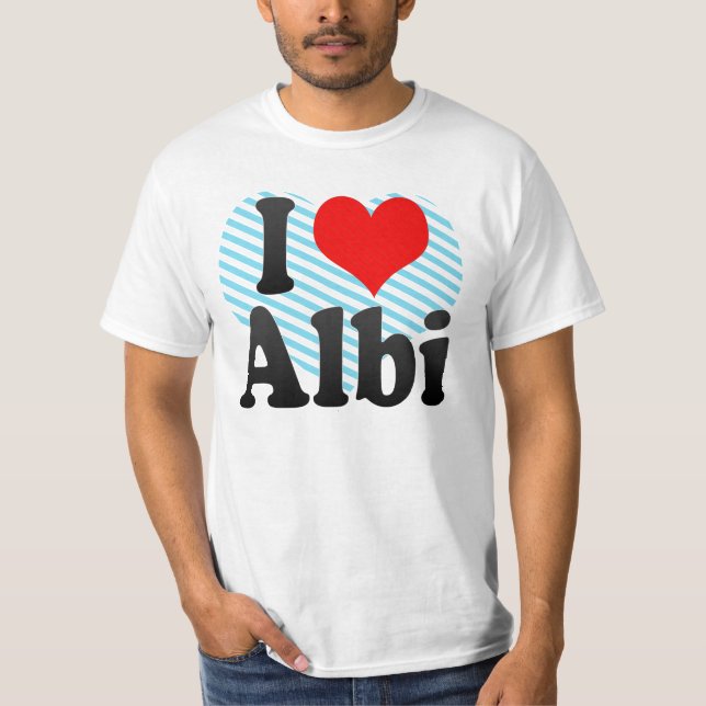 Camiseta Eu amo Alby, France (Frente)