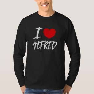Camiseta Eu Amo Alfred Husband Son Namorado Pai Grandson H