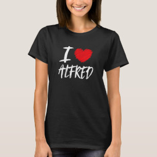 Camiseta Eu Amo Alfred Husband Son Namorado Pai Grandson H