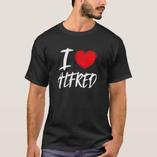 Camiseta Eu Amo Alfred Husband Son Namorado Pai Grandson H