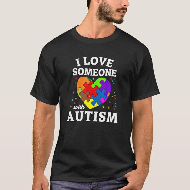 Camiseta Eu Amo Alguém Com Autismo (Frente)