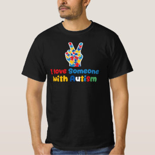 Camiseta Eu amo alguém com autismo