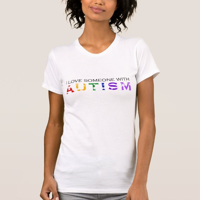 Camiseta Eu amo alguém com autismo (Frente)