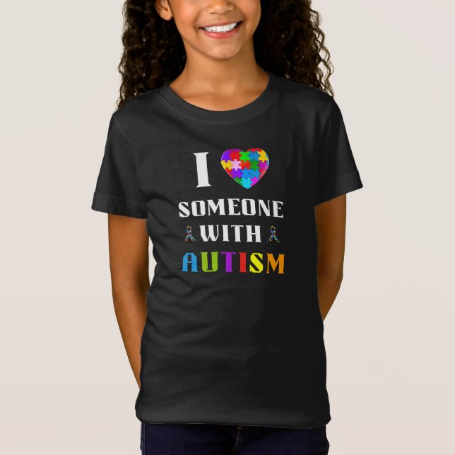 Camiseta Eu Amo Alguém Com Autismo (Frente)