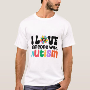 Camiseta Eu Amo Alguém Com Autismo