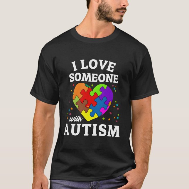Camiseta Eu Amo Alguém Com Autismo (Frente)