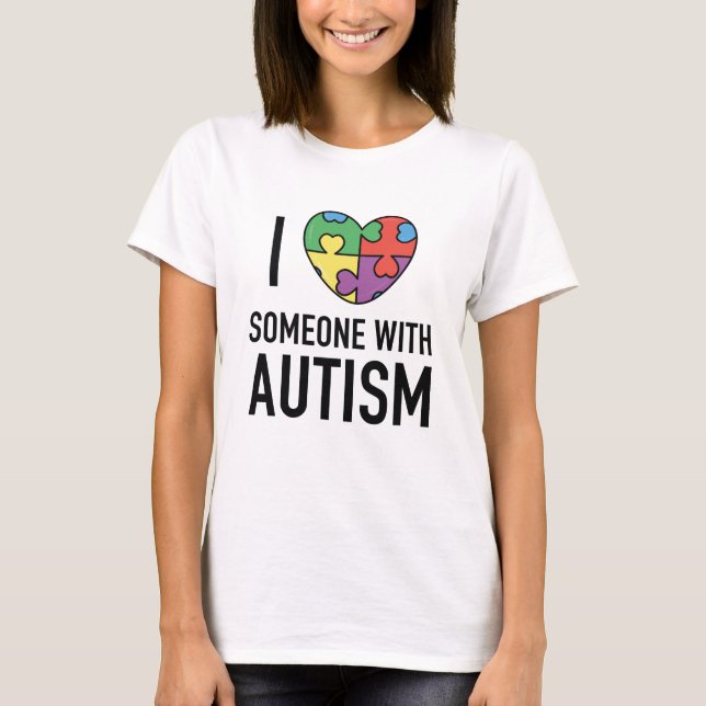 Camiseta Eu Amo Alguém Com Autismo (Frente)