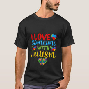 Camiseta Eu Amo Alguém Com Autismo Autismo Mugs Ect