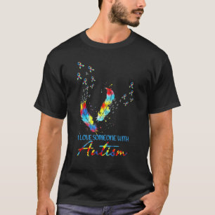 Camiseta Eu Amo Alguém Com Autismo Conscientização do Autis