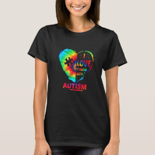 Camiseta Eu Amo Alguém Com Autismo Tie Dye Conscientização