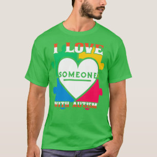Camiseta Eu Amo Alguém Com Consciência Autismo