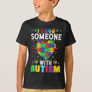 Camiseta Eu Amo Alguém Com Conscientização Sobre Autismo Ho