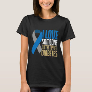 Camiseta Eu Amo Alguém Com Diabetes Tipo 1