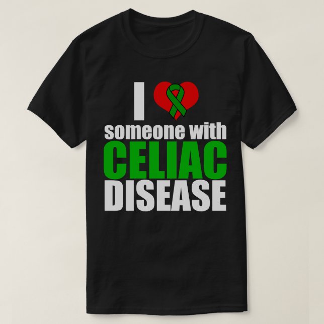 Camiseta Eu amo alguém com doença celíaca (Frente do Design)
