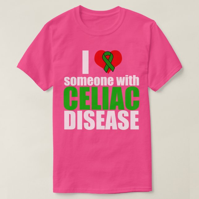 Camiseta Eu amo alguém com doença celíaca (Frente do Design)