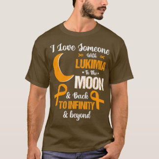 Camiseta Eu amo alguém com Leucemia Sensibilização Laranja 