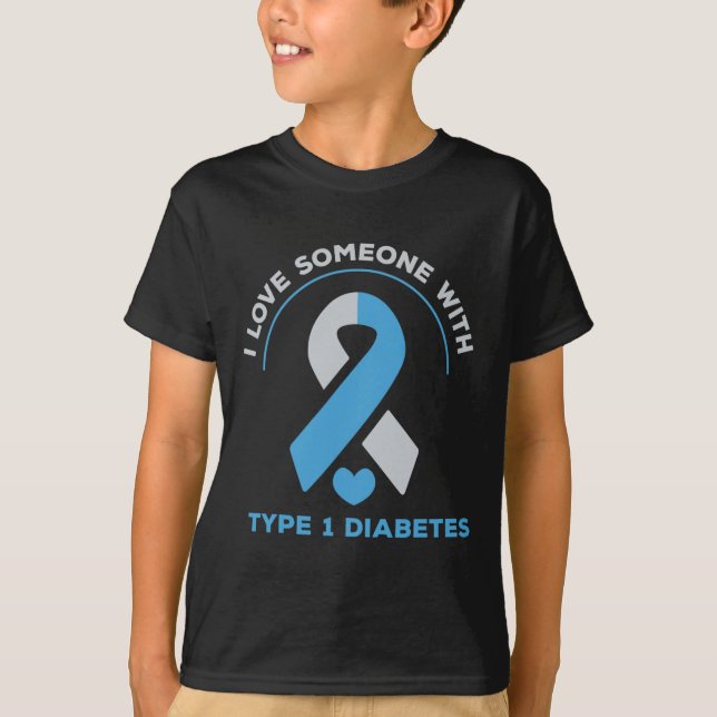 Camiseta Eu Amo Alguém Com Presente De Consciência Da Diabe (Frente)